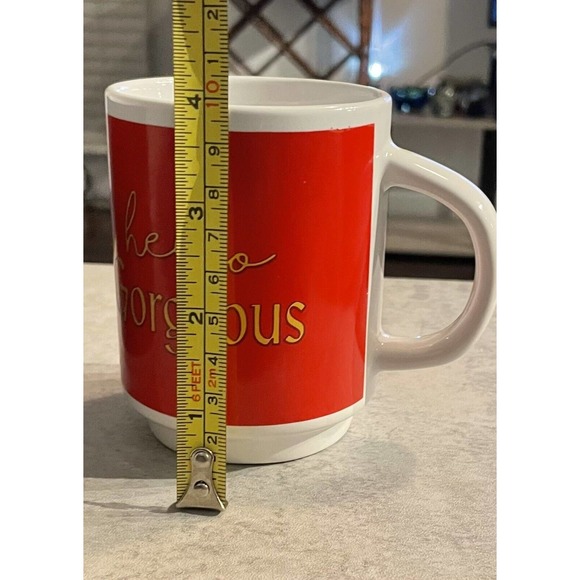 Set of 2 ~ Mugs “Hello Handsome; Hey Gorgeous” Red & Black - Picture 10 of 10